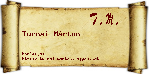 Turnai Márton névjegykártya